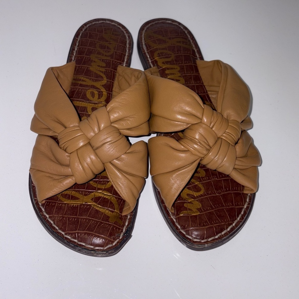 Sam Edelman Womens Garson Leather Slip On Slide Sandals - Picture 2 of 15